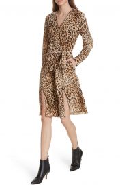 FRAME Sgt  Pepper Leopard Print Silk Dress at Nordstrom